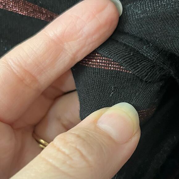 Veronica Beard Daphne Striped Metallic Tshirt Dress XS Bodycon Ruched Colorful - Picture 5 of 8